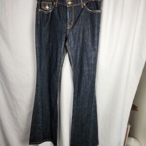 David Kahn Womens Jeans NWT Nikki‎ Flared Size 32 Dark Wash